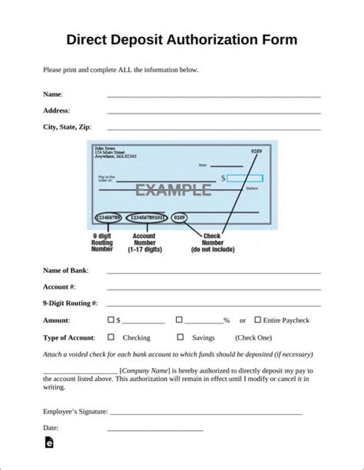 How do I get a bank direct deposit form?