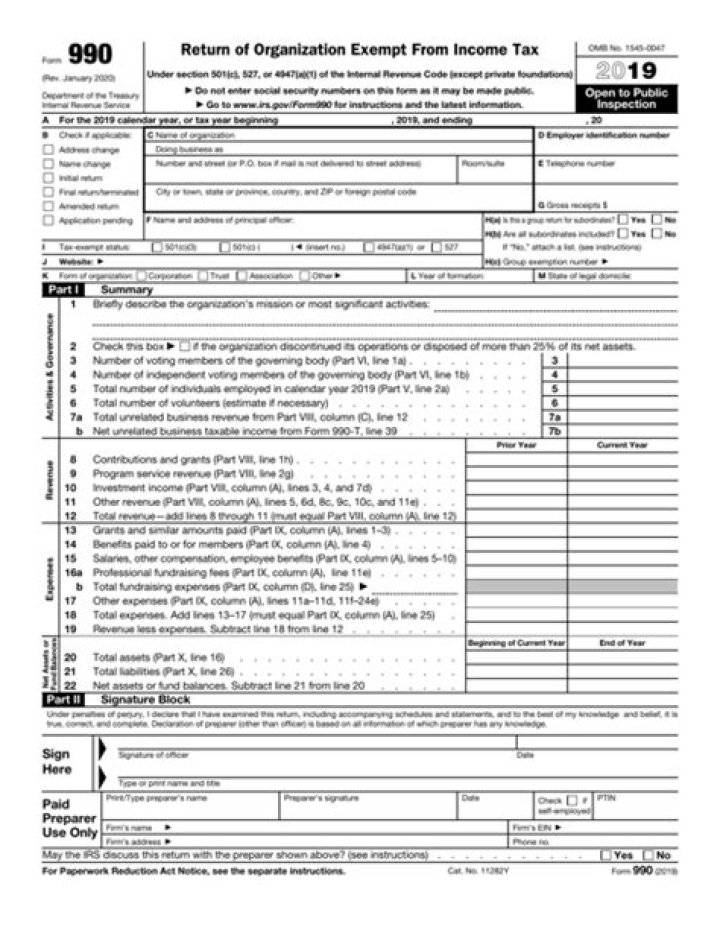 How do I get a copy of my 990 form?