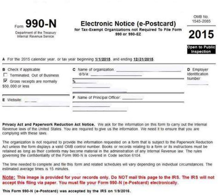 How do I get a copy of my 990-N form?