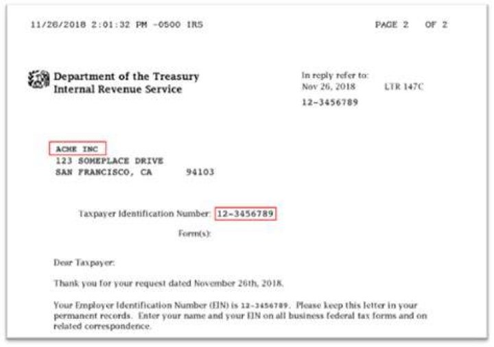 How do I get a copy of my IRS tax ID letter?