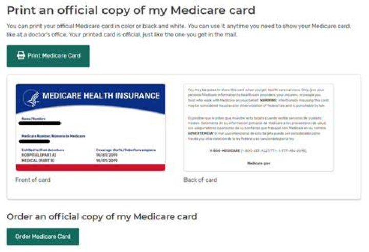 How do I get a copy of my Medicare card online?