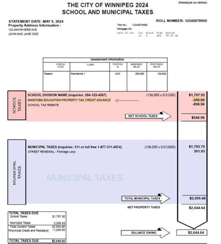 How do I get a copy of my property tax bill Winnipeg?