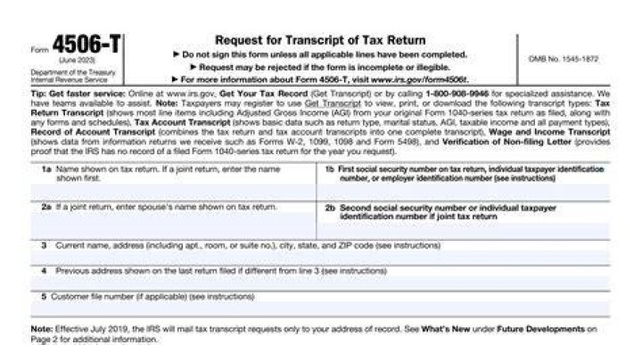 How do I get a form 4506-T?
