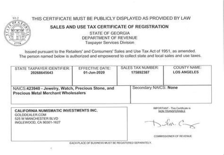 How do I get a Georgia sales tax number?