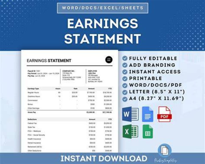 How do I get a revenue statement of earnings?