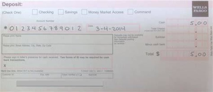 How do I get a Wells Fargo deposit slip?