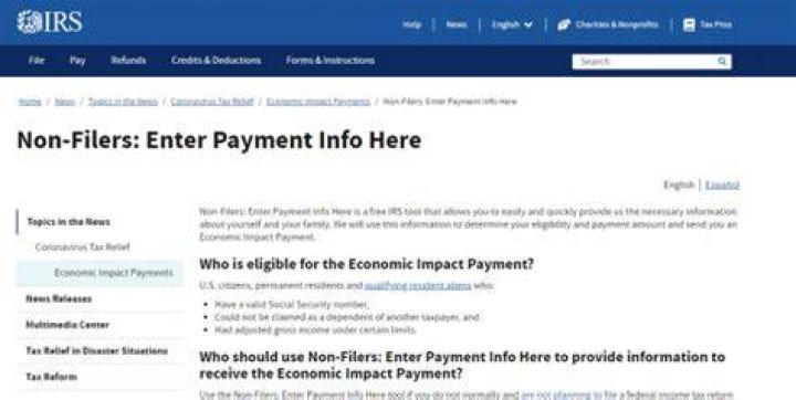 How do I get economic impact payment for a non filer?