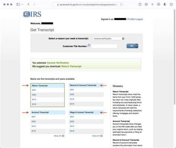 How do I get my IRS corporate transcript?
