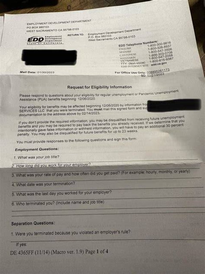 How do I get through to EDD?