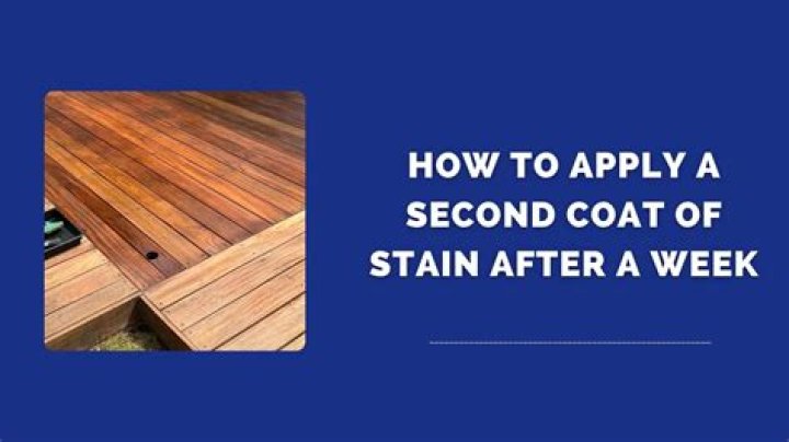 How do I know if my deck needs a second coat of stain?