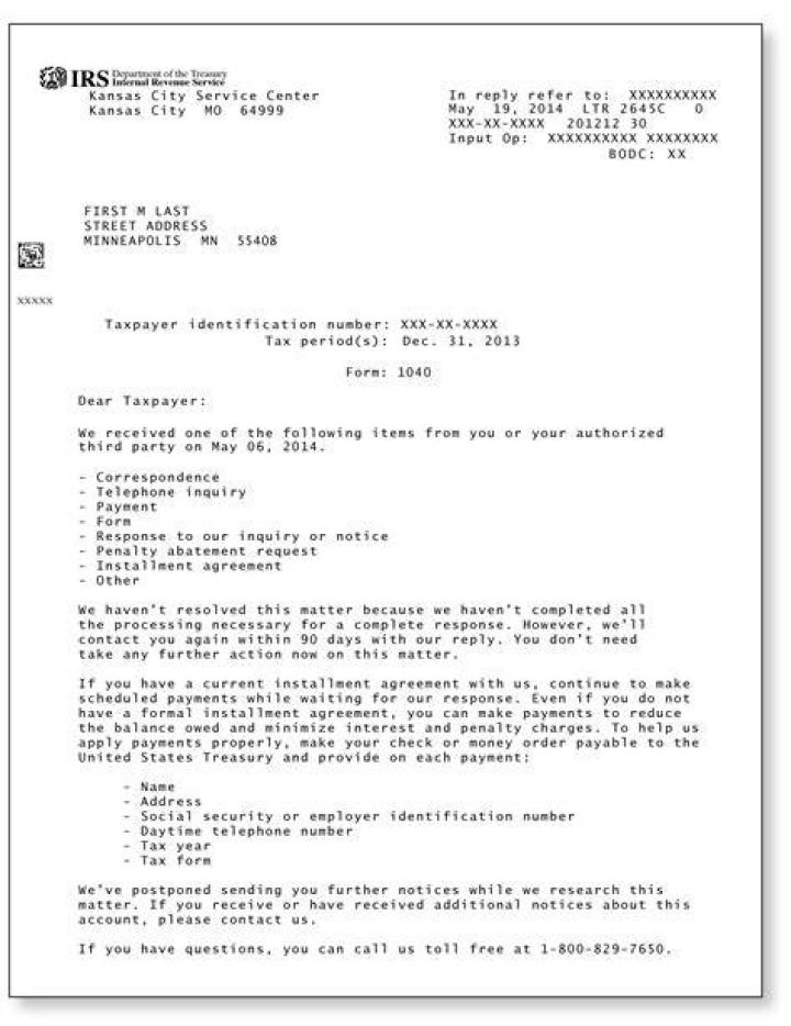 How do I know if the IRS received my letter?