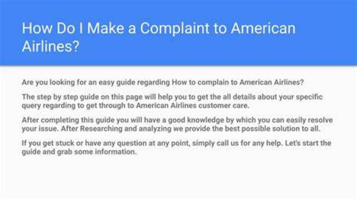 How do I make a complaint to American Airlines?