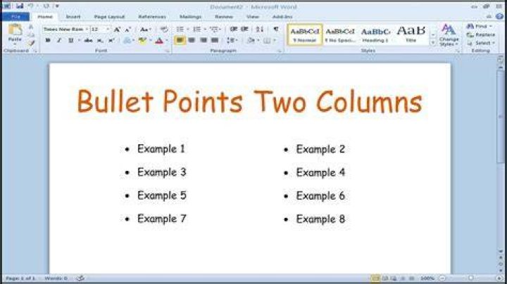 How do I make a second bullet point?