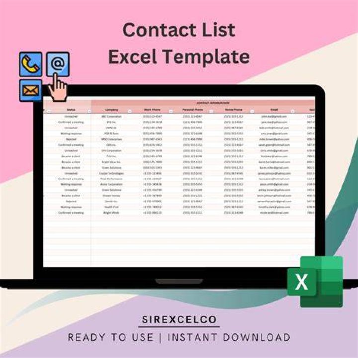 How do I manage contacts in Excel?