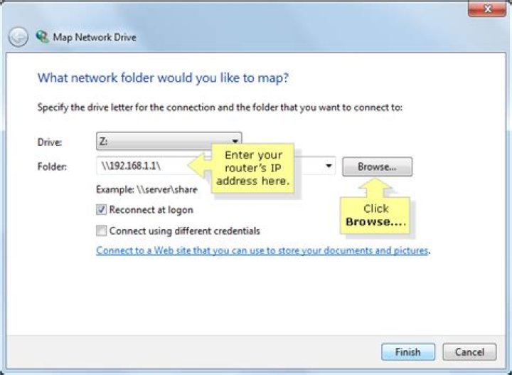 How do I Map a network drive by IP address?