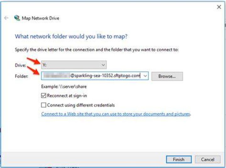 How do I map an SFTP drive in Windows 10?