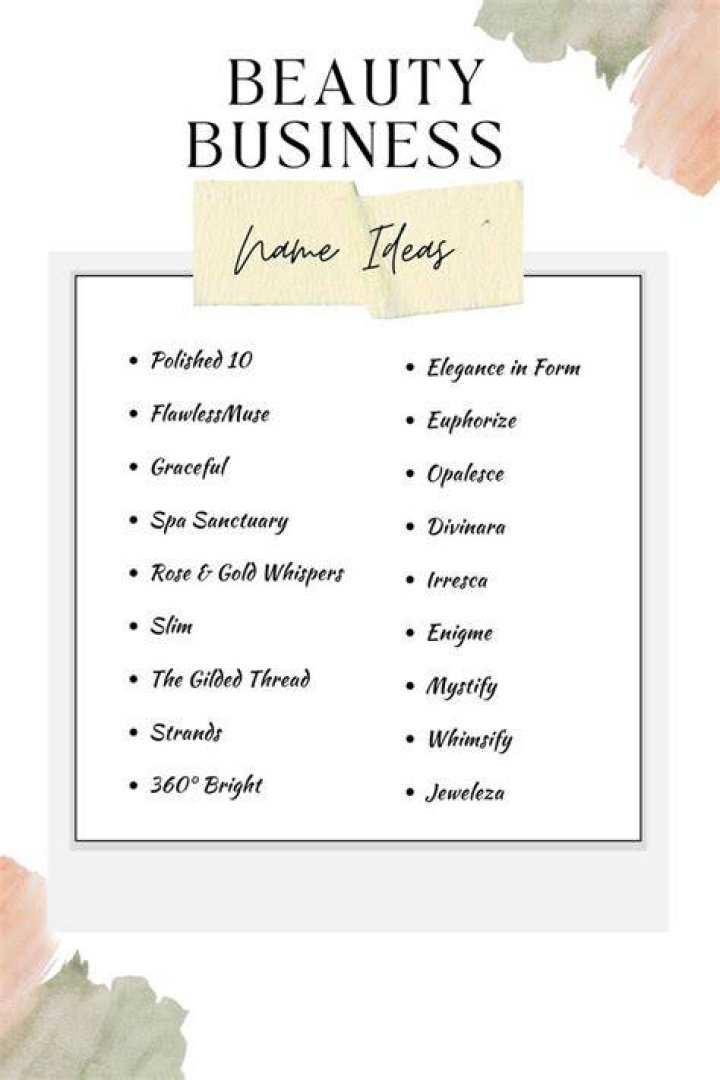 How do I name my beauty business?