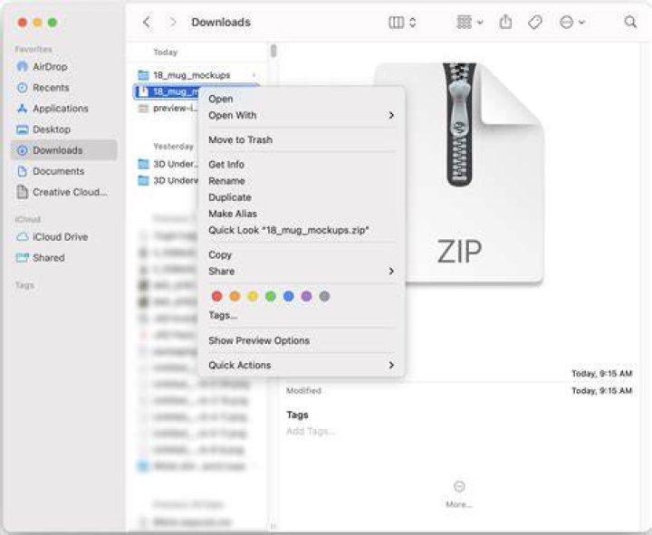 How do I open a zip on a Mac?