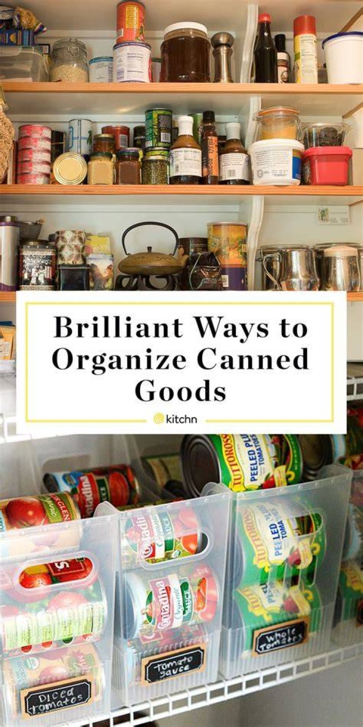 How do I organize my canned goods?