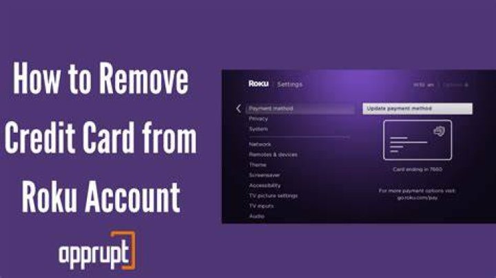 How do I remove my credit card info from Roku?
