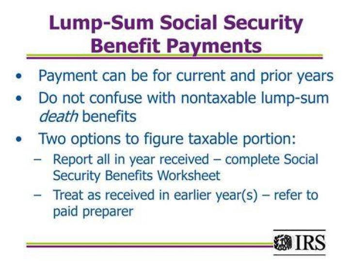 How do I report lump sum social security?