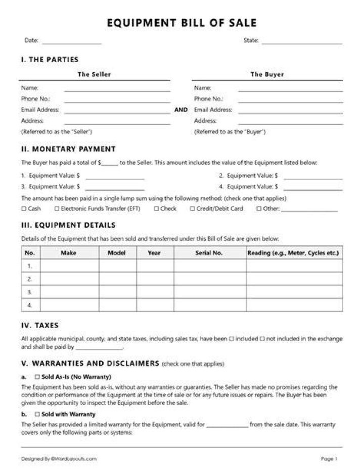 How do I report the sale of business equipment?