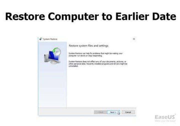 How do I restore computer to previous date?