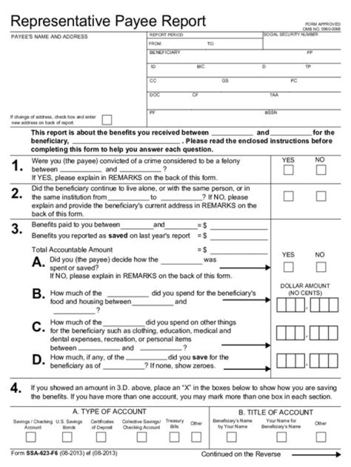 How do I reverse a representative payee?