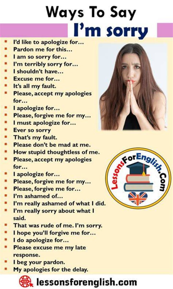 How do I say sorry for so long?