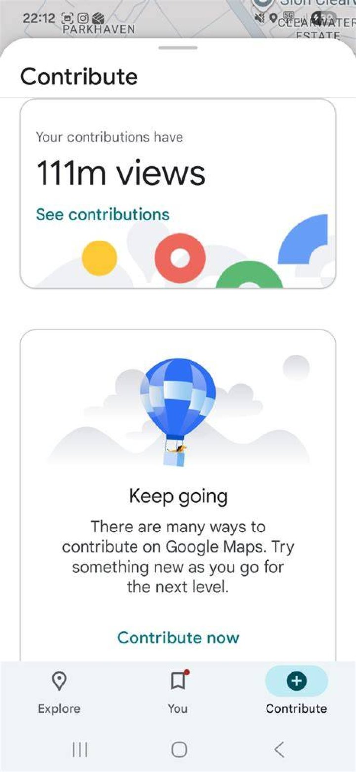 How do I see my contributions on Google Maps?