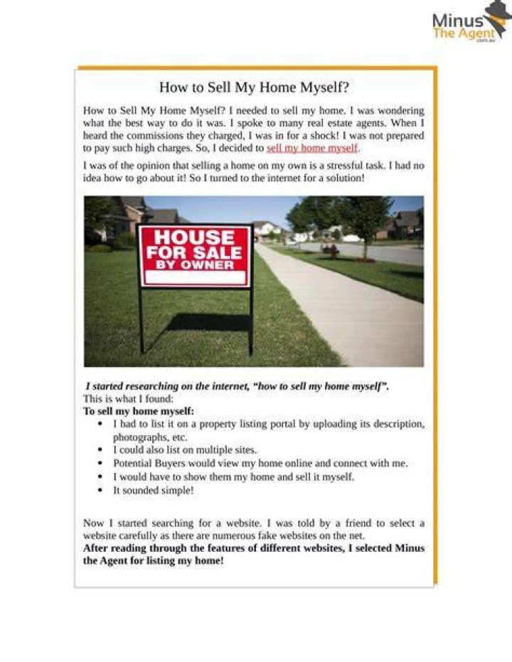 How do I sell my home myself?