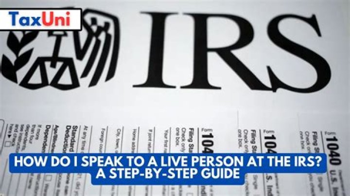 How do I speak to a live person at the IRS 2020?