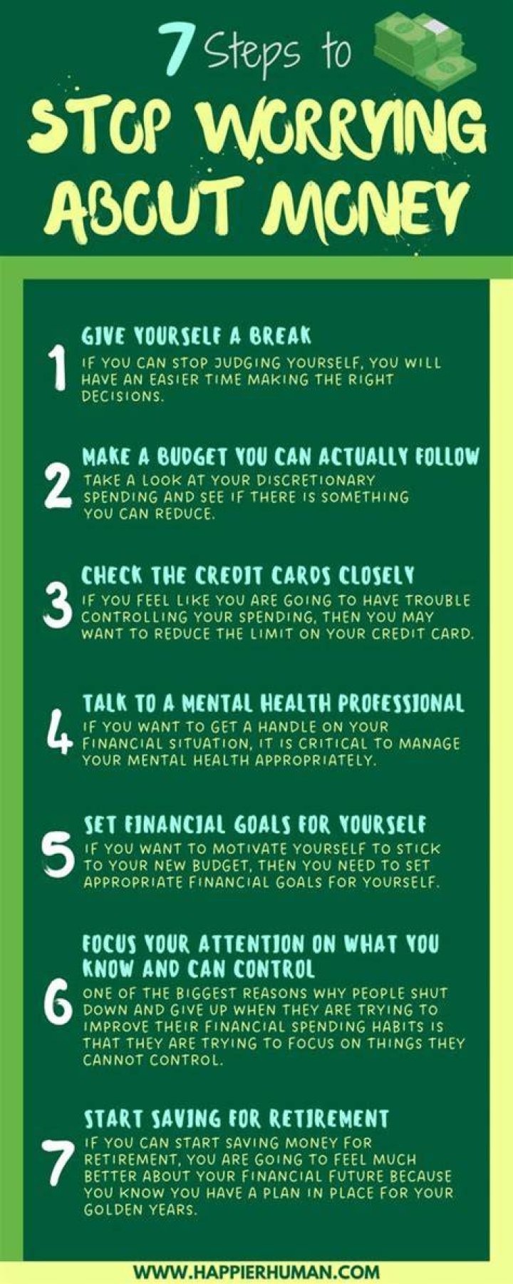 How do I stop worrying about money?