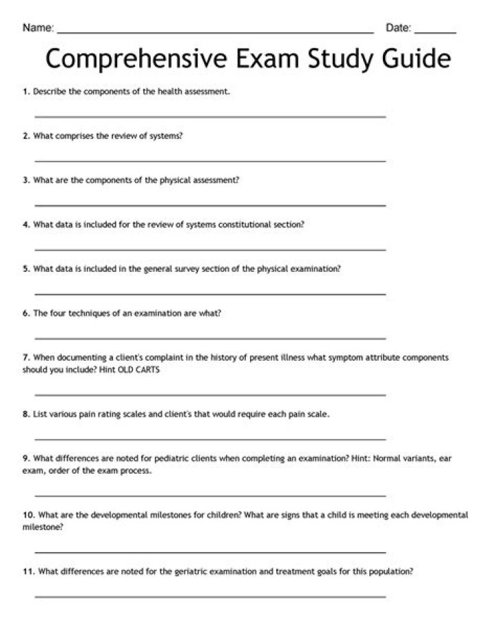 How do I study for a comprehensive exam?