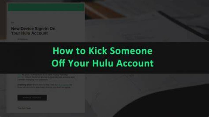 How do I take someone off my Hulu?