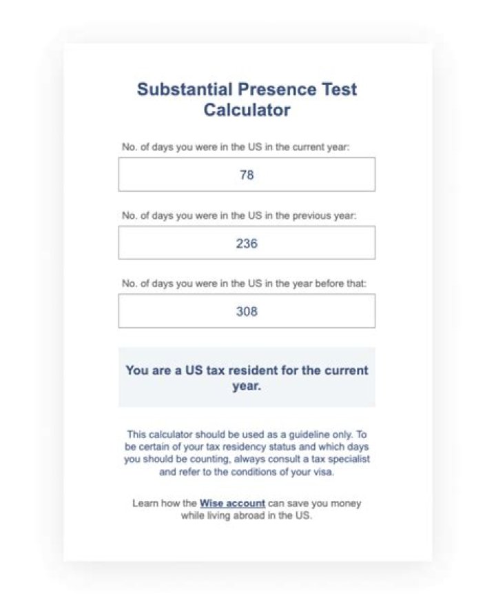 How do I take the Substantial Presence Test?