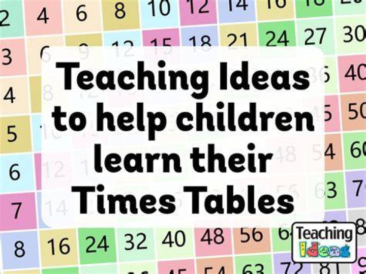 How do I teach my 7 year old times tables?