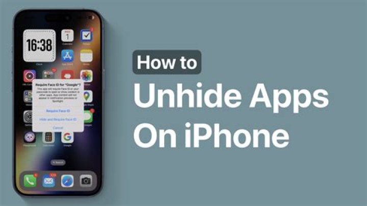 How do I unhide an app folder on my iPhone?