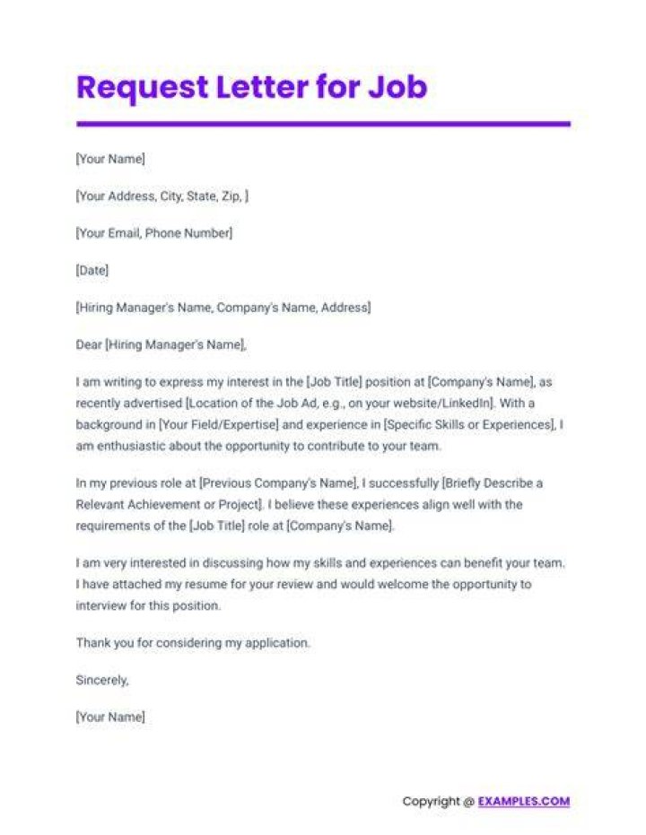 How do I write a letter requesting service?