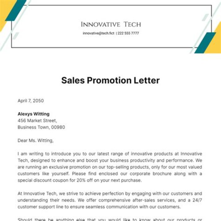 How do I write a letter to promote my product?