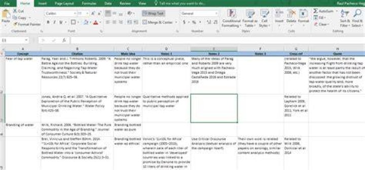 How do I write a review in Excel?