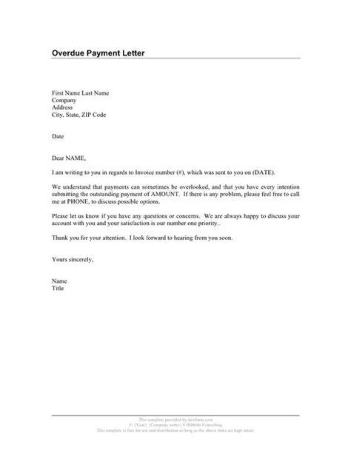How do I write an overdue payment letter?