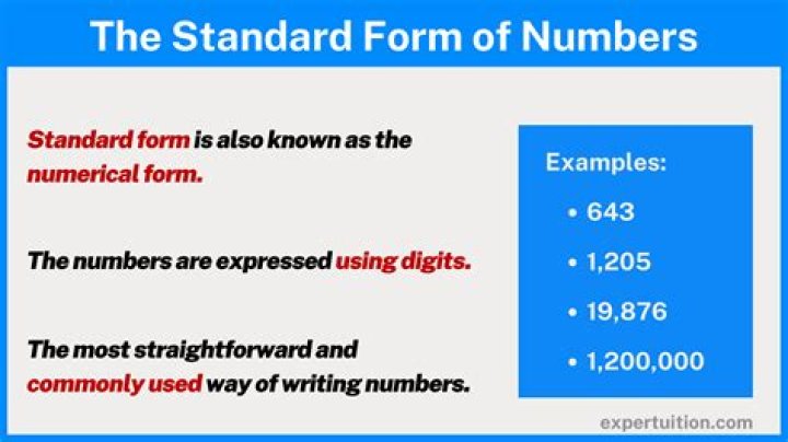 How do I write numbers in standard form?