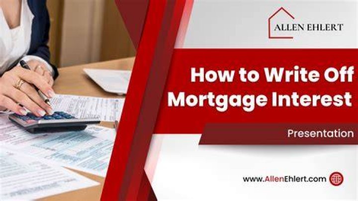 How do I write off mortgage payments?