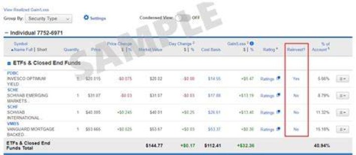 How do you account for dividends reinvested?
