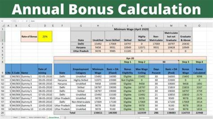 How do you add bonus in Excel?