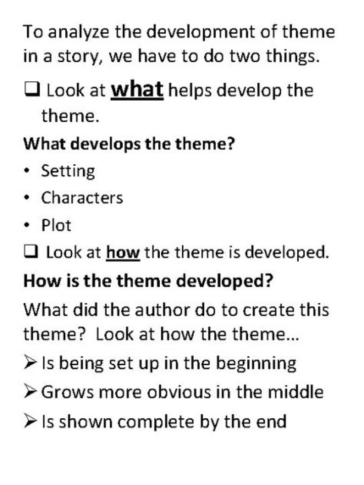How do you analyze the theme of a story?