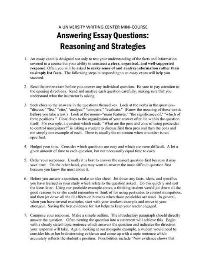 How do you answer an assignment question?