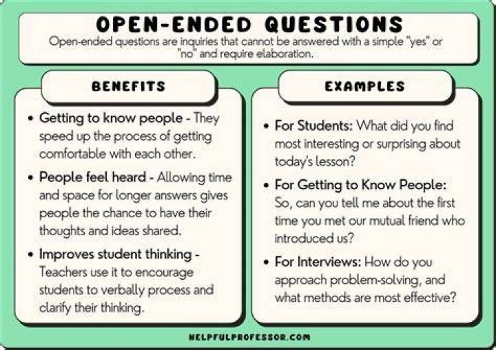 How do you ask an open ended question?