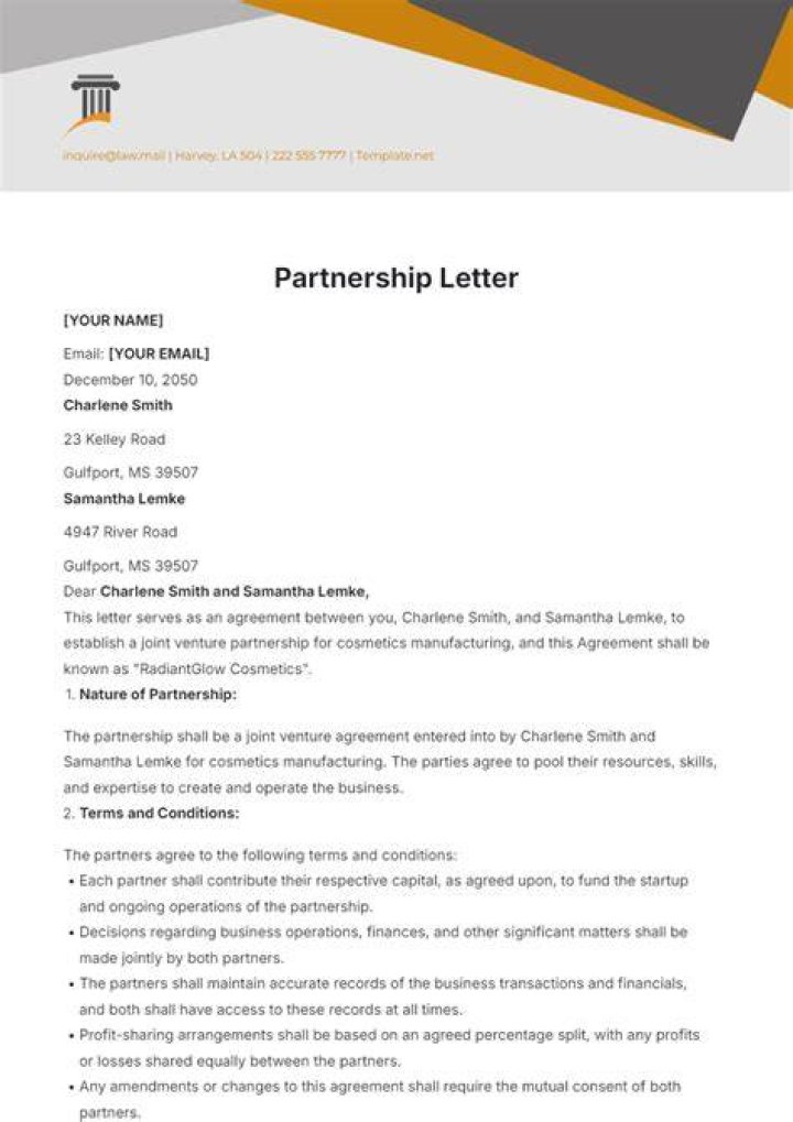 How do you ask for a partnership?